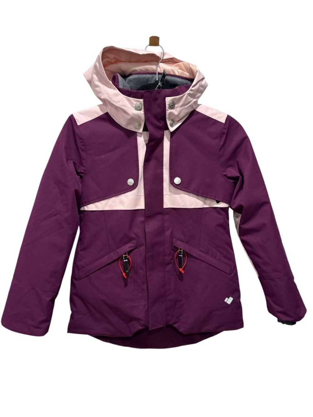 Obermeyer Girls Waterproof Hooded Ski June Jacket Purple & Pink, Size S